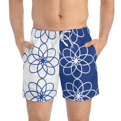 SPIRALS BLUE/WHITE SWIM TRUNKS