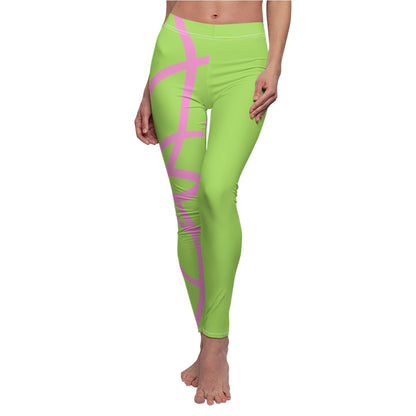 PAG  SPIRALS PINK GREEN RT LEGGINGS