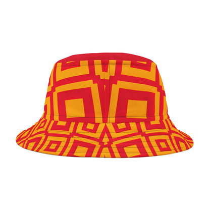 KC CHIEFS RED TOP MOTIF TILE BUCKET HAT UNISEX