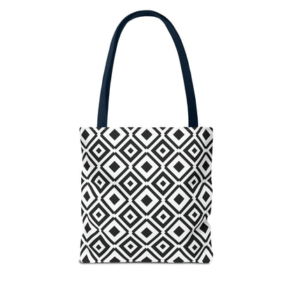 DIAMONDS BLACK WHITE TOTE BAG