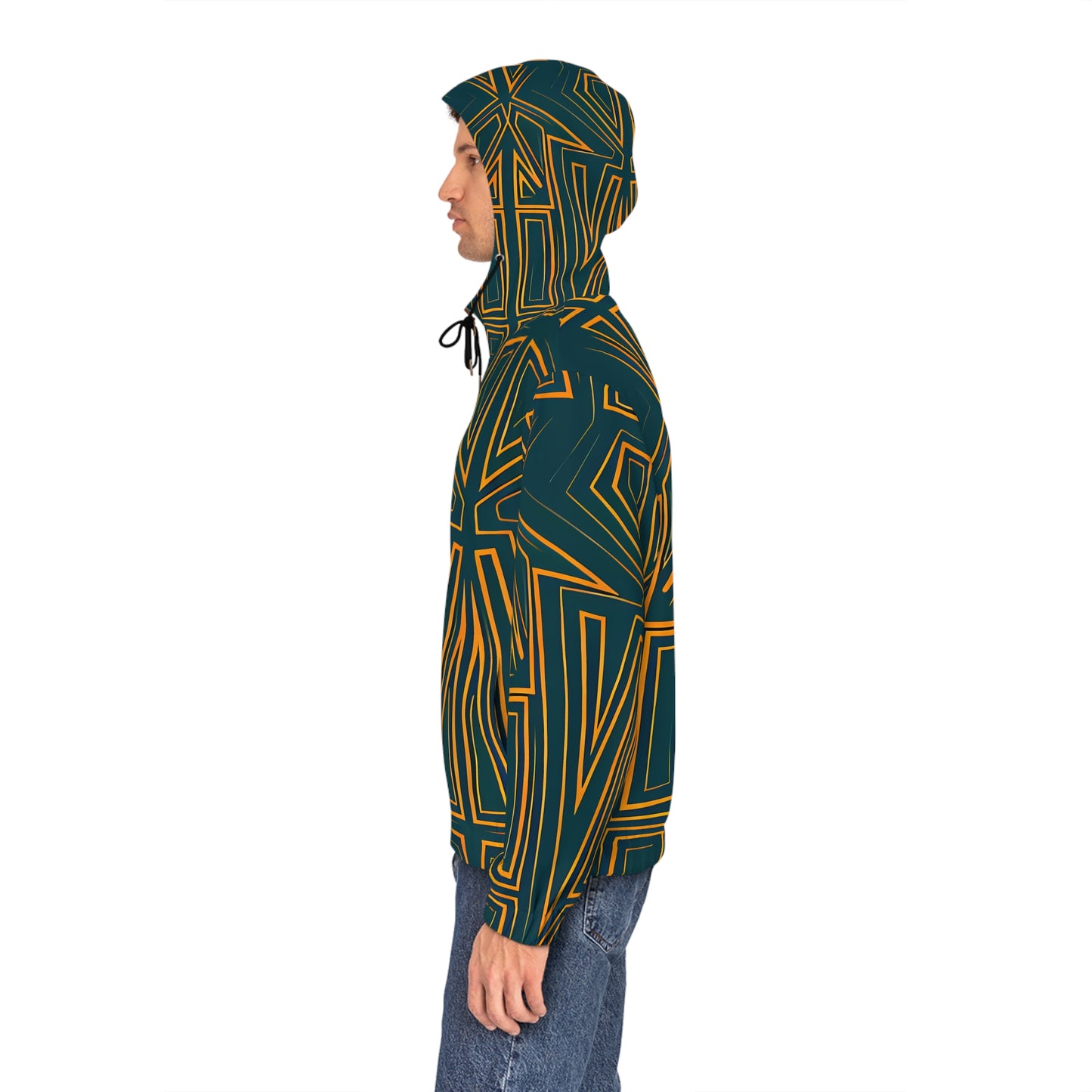 GREEN SKETCH ZIP HOODIE MEN'S