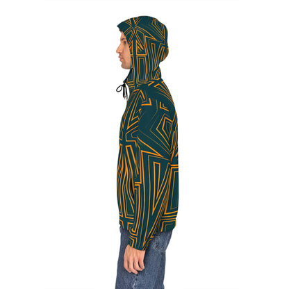 GREEN SKETCH ZIP HOODIE MEN'S