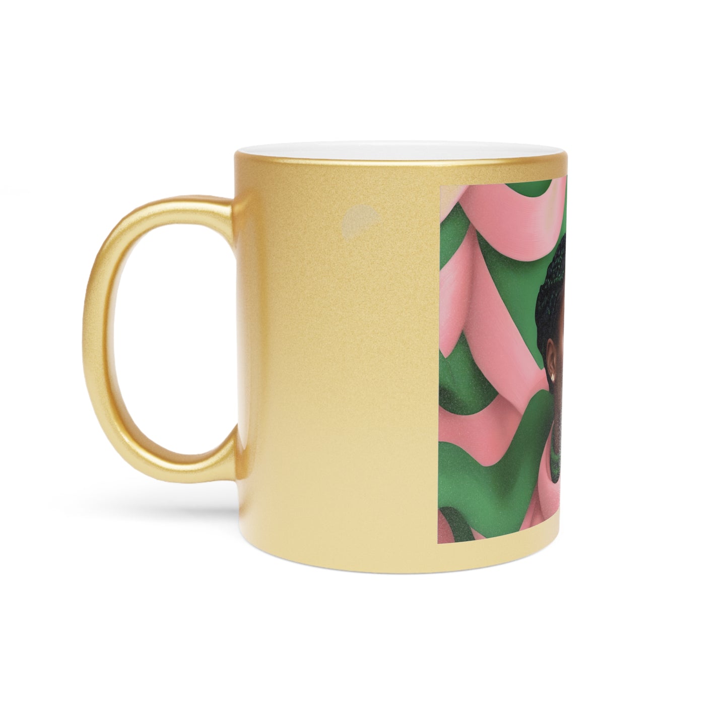 PAG SWIRLY BACK METALLIC MUG (SILVER\GOLD)