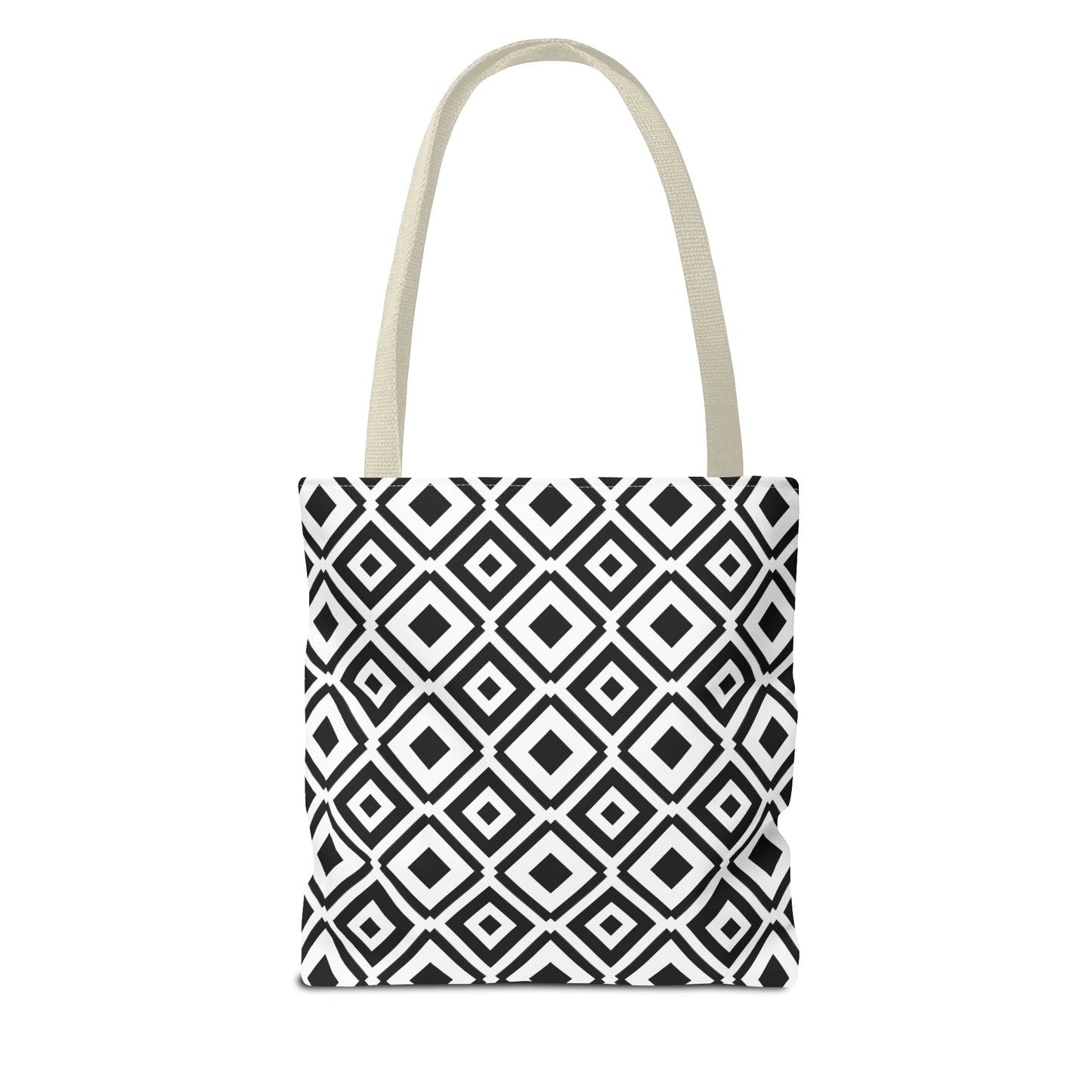 DIAMONDS BLACK WHITE TOTE BAG