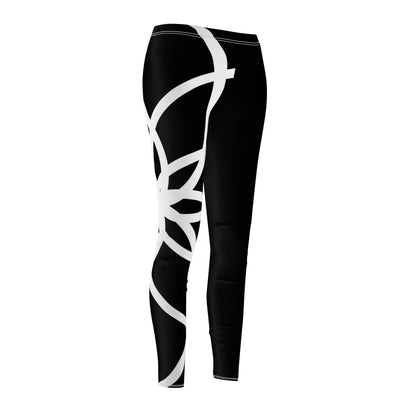 SPIRALS WHITE BLACK LEGGINGS