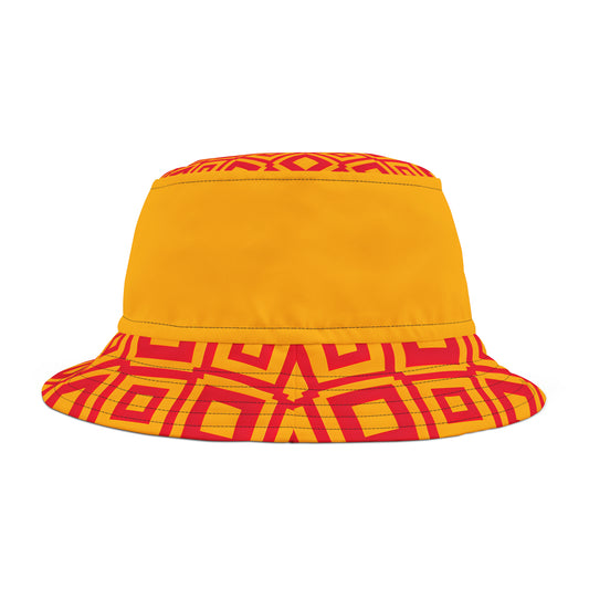 KC CHIEFS GOLD BAND MOTIF TILE BUCKET HAT UNISEX