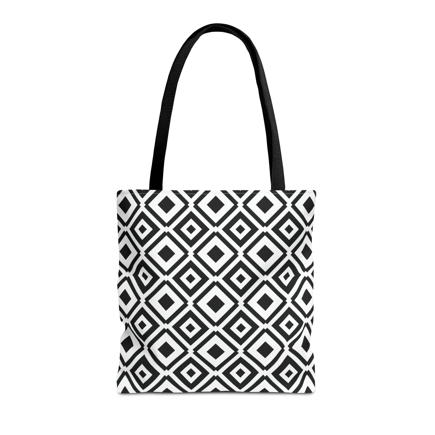 DIAMONDS BLACK WHITE TOTE BAG
