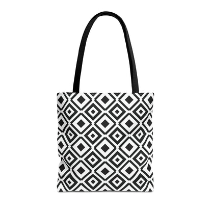 DIAMONDS BLACK WHITE TOTE BAG