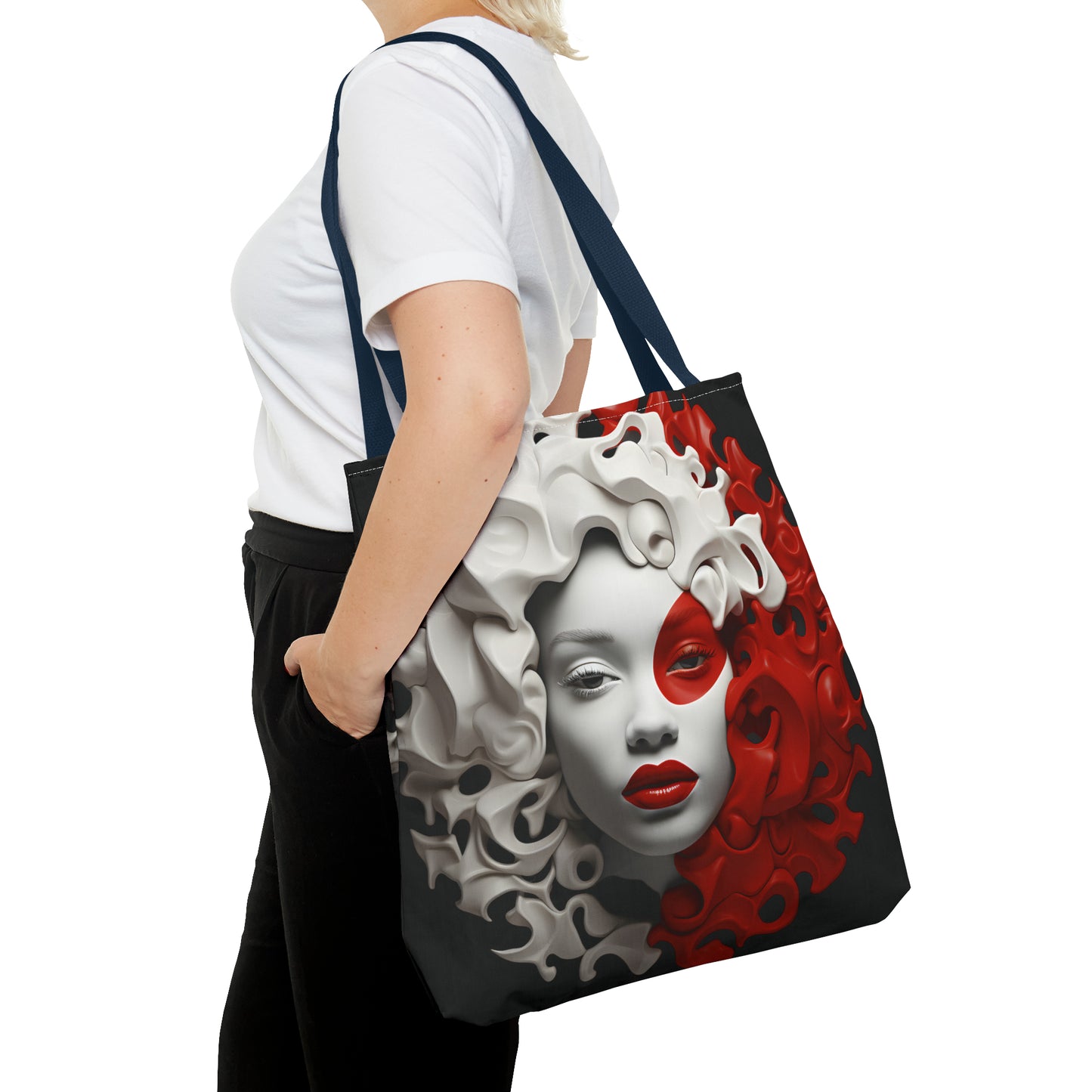CRIMSON CURLS TOTE BAG