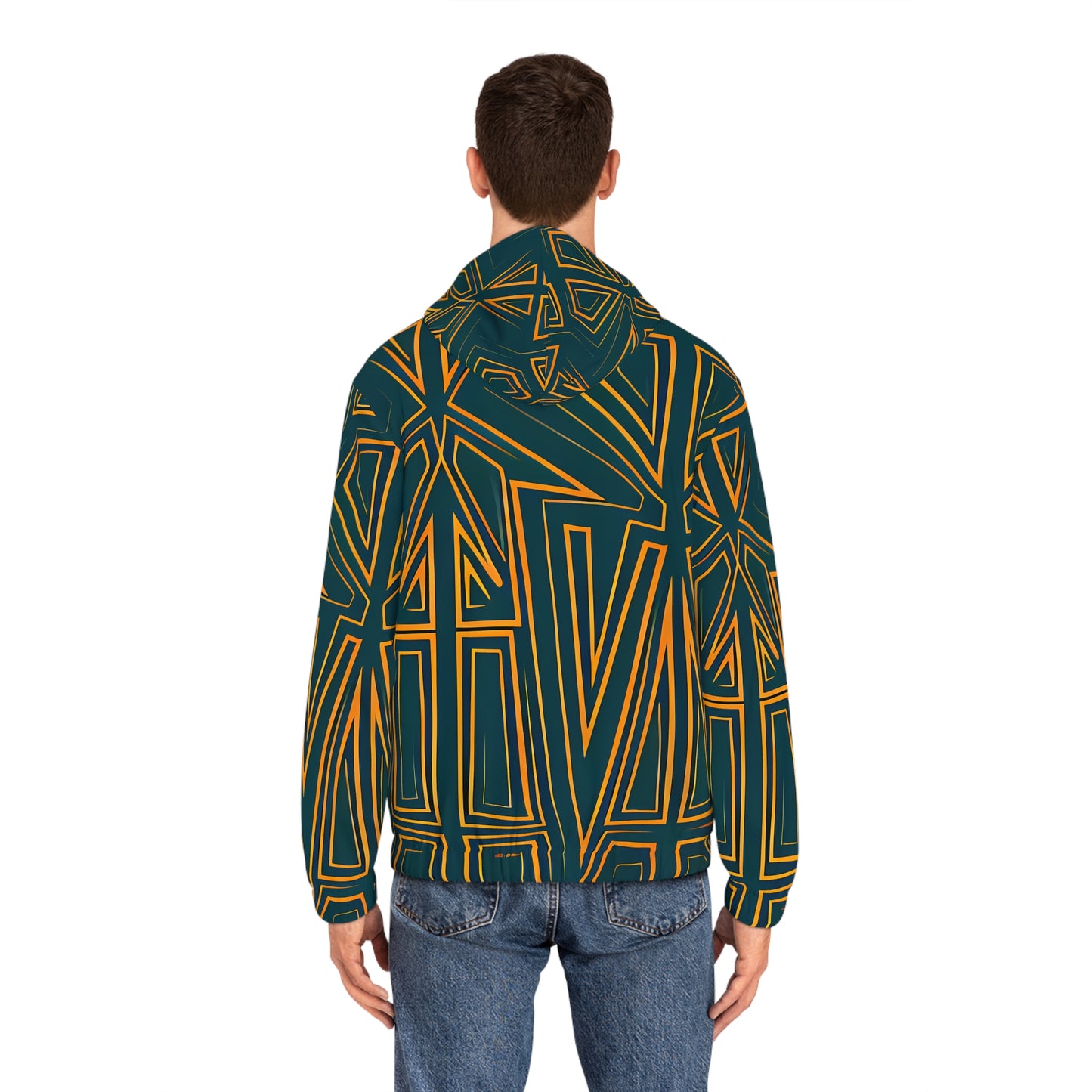 GREEN SKETCH ZIP HOODIE MEN'S