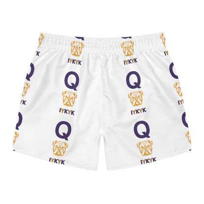 OME IYKYK WHITE SWIM TRUNKS