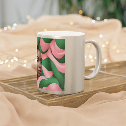 PAG SWIRLY BACK METALLIC MUG (SILVER\GOLD)