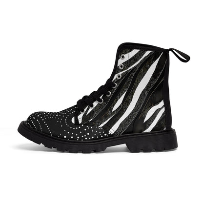 ZEBRA GALAXY MEN'S CANVAS BOOTS