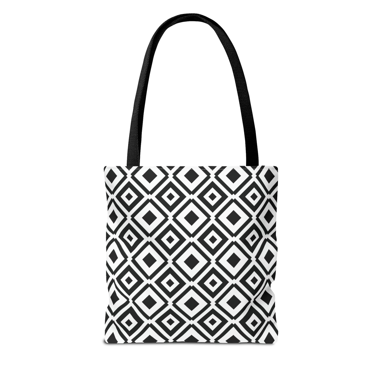 DIAMONDS BLACK WHITE TOTE BAG
