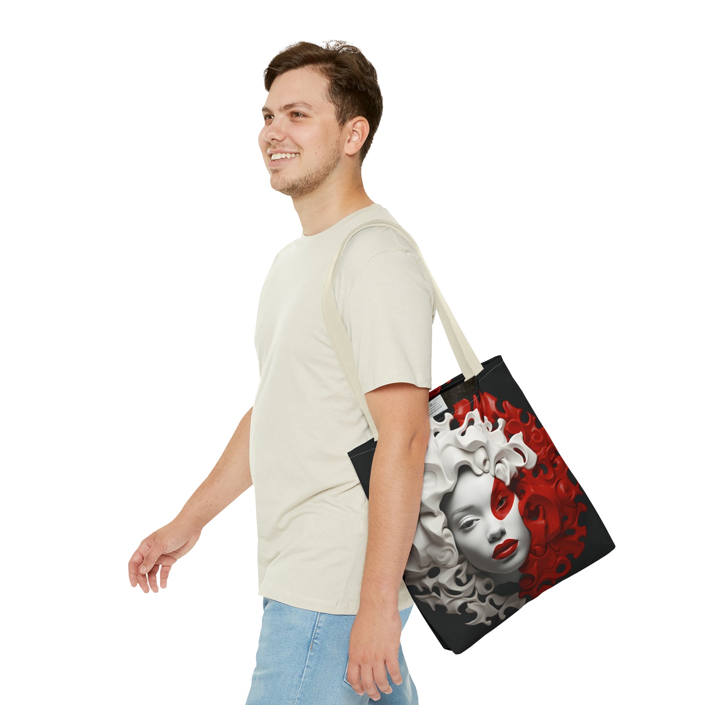CRIMSON CURLS TOTE BAG