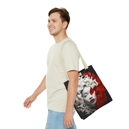 CRIMSON CURLS TOTE BAG