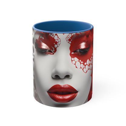 DEL LADY CRIMSON MUG CERAMIC - MUG 11OZ
