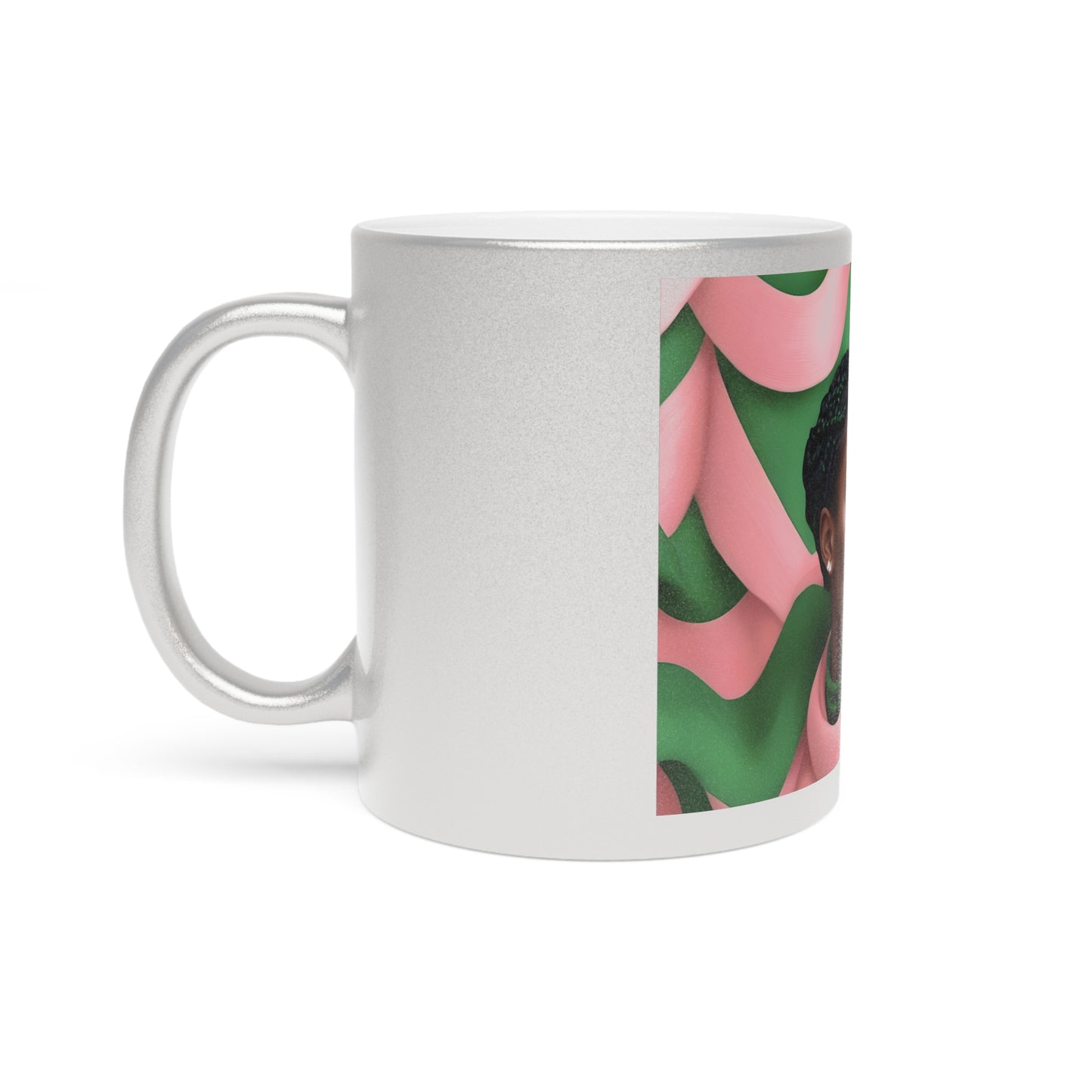 PAG SWIRLY BACK METALLIC MUG (SILVER\GOLD)