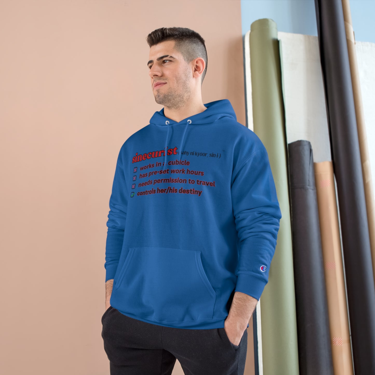 SINECURIST CHECK BOX HOODIE - UNISEX