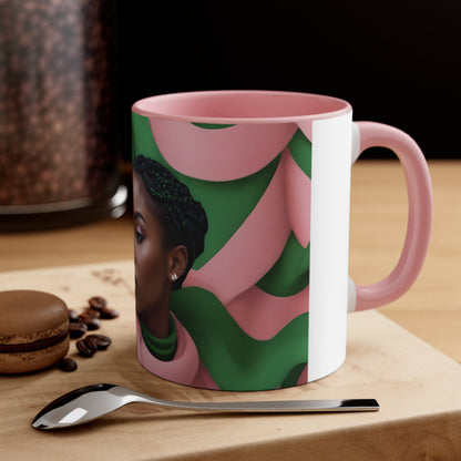 PAG SWIRLY BACK MUG, 11OZ
