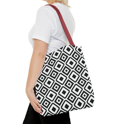 DIAMONDS BLACK WHITE TOTE BAG
