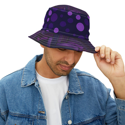PURPLE HERRING POLKA BUCKET HAT UNISEX