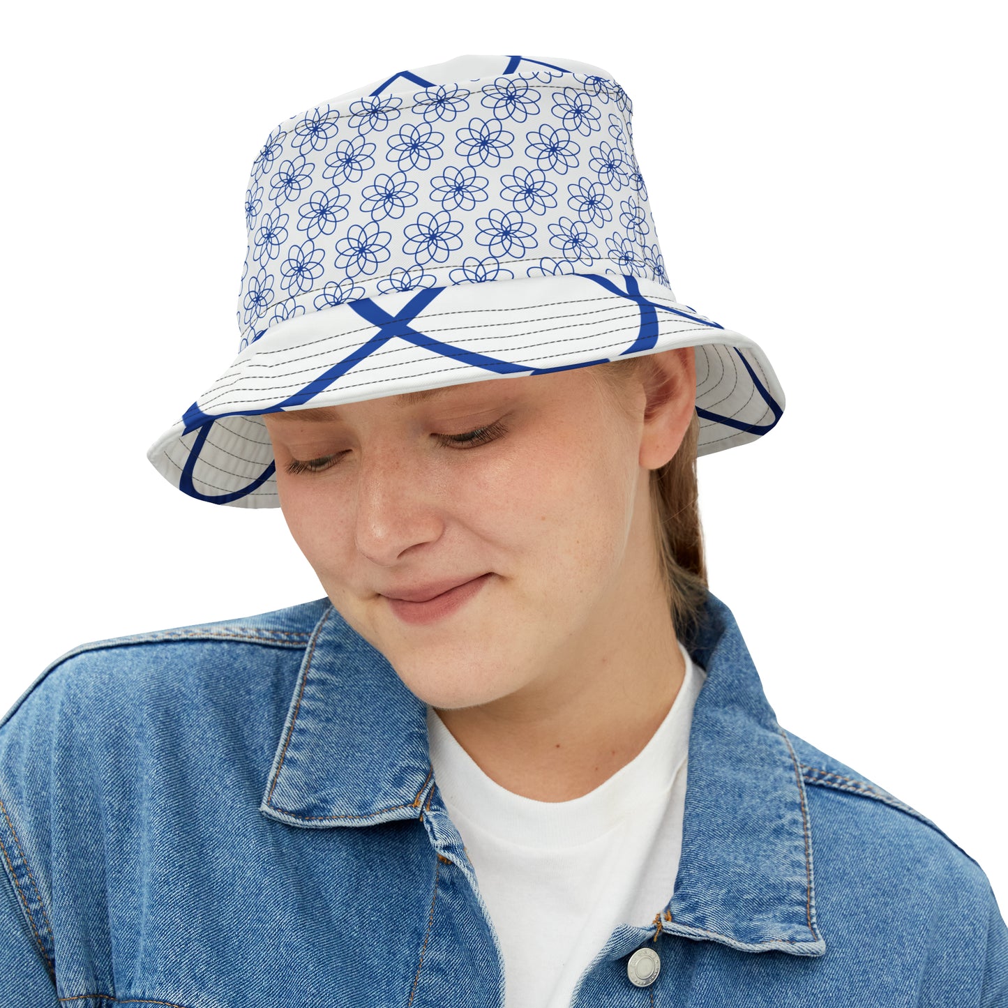 BLUE SPIRALS BUCKET HAT UNISEX