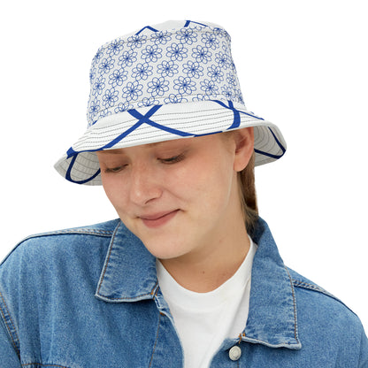 BLUE SPIRALS BUCKET HAT UNISEX