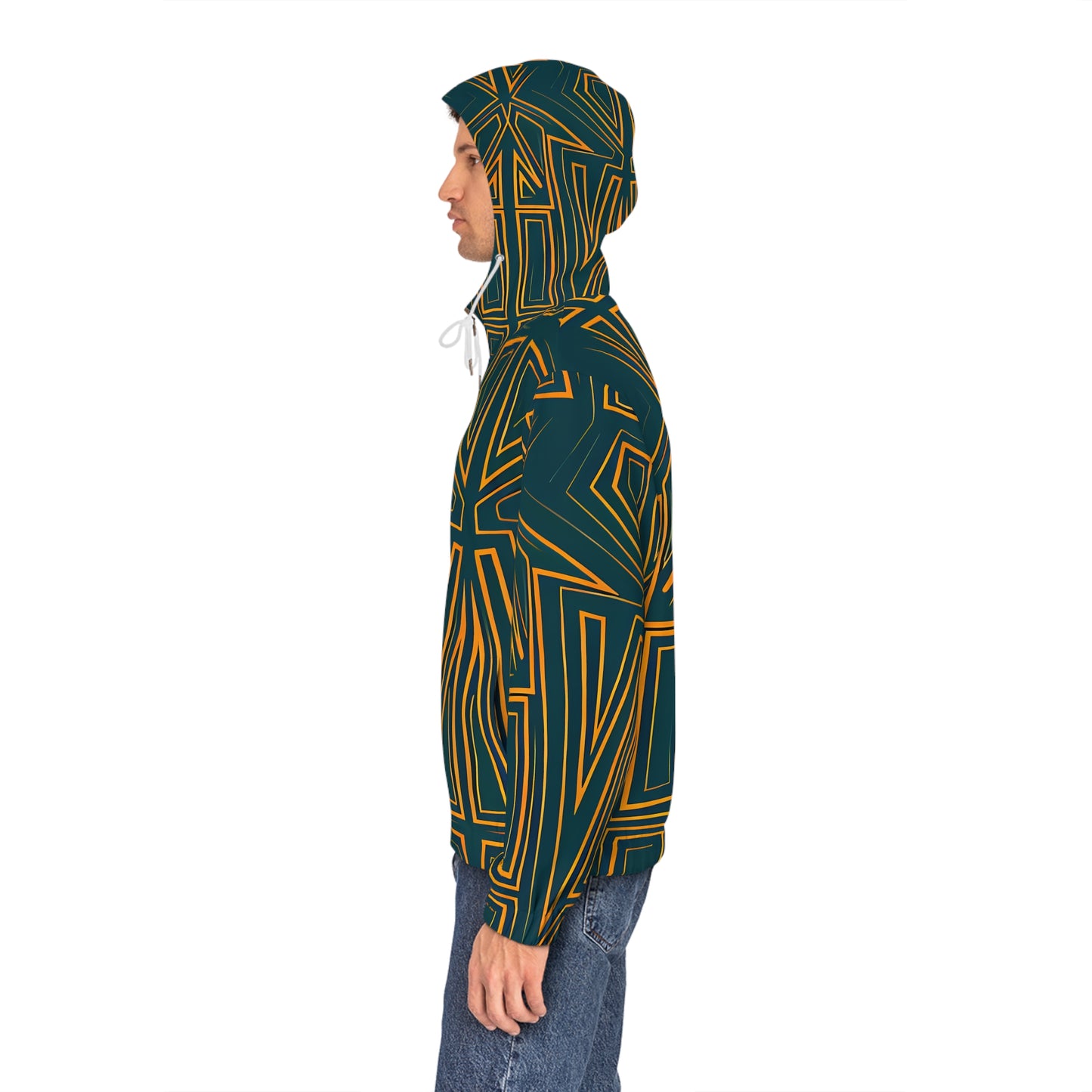 GREEN SKETCH ZIP HOODIE MEN'S