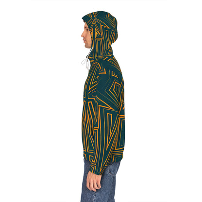GREEN SKETCH ZIP HOODIE MEN'S