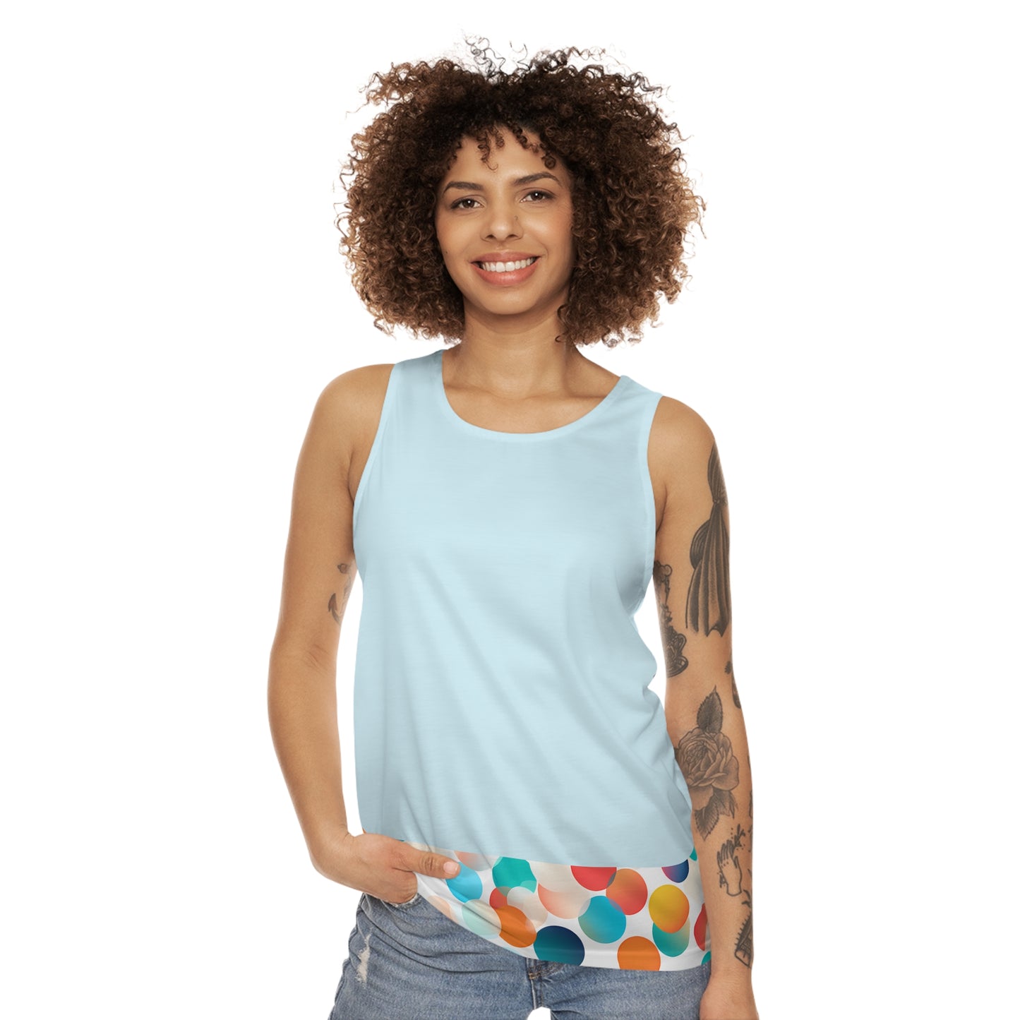CIRCLES TRIM LT BLUE TANK