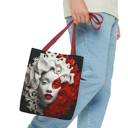 CRIMSON CURLS TOTE BAG