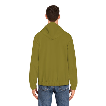 RUSTIC EYES LIGHT WEIGHT GREEN ZIP HOODIE MEN'S