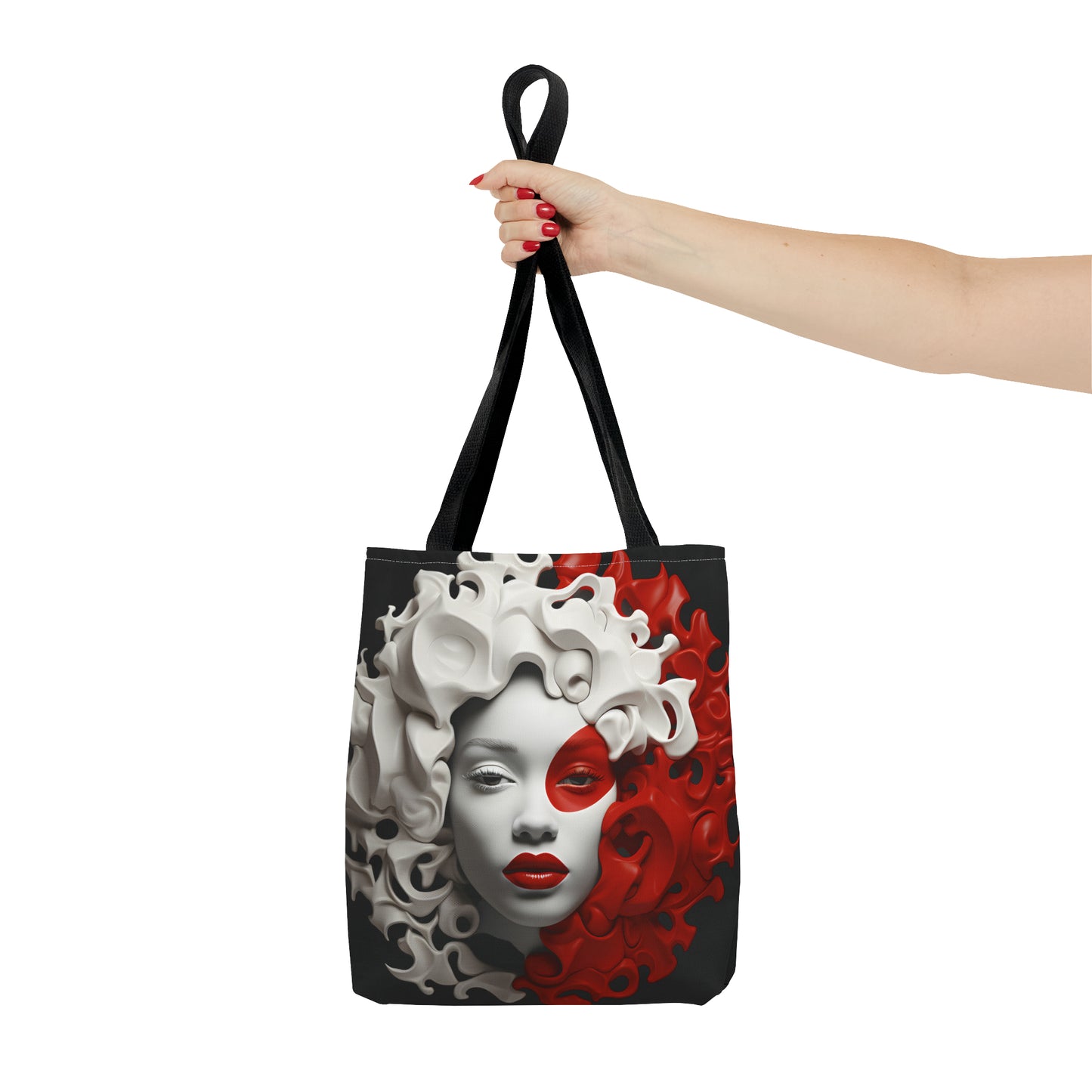 CRIMSON CURLS TOTE BAG