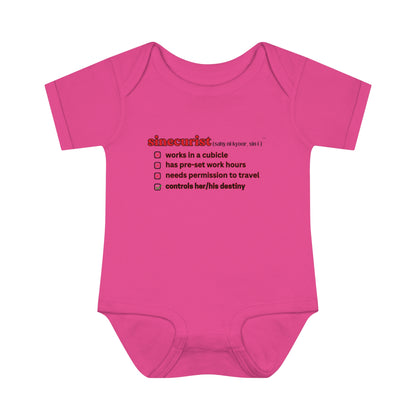 SINECURIST CHECK BOX INFANT BODYSUIT - UNISEX