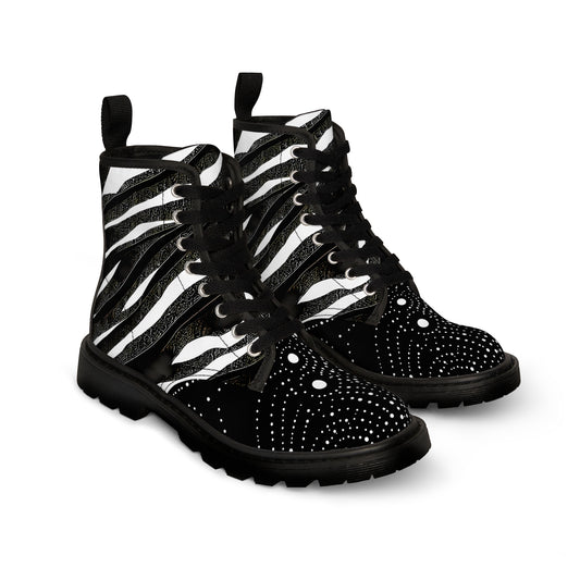ZEBRA GALAXY MEN'S CANVAS BOOTS