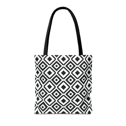 DIAMONDS BLACK WHITE TOTE BAG