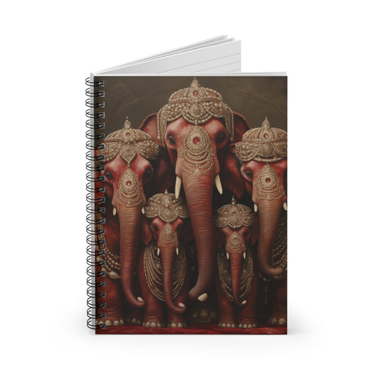 DEL RED ELEPHANT SPIRAL NOTEBOOK - RULED
