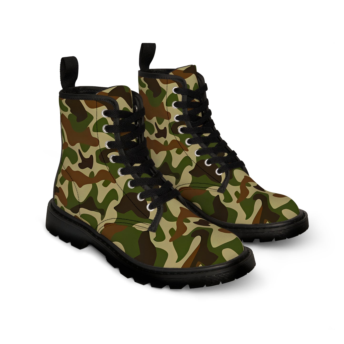 CAMOUFLAGE MEN'S CANVAS BOOTS