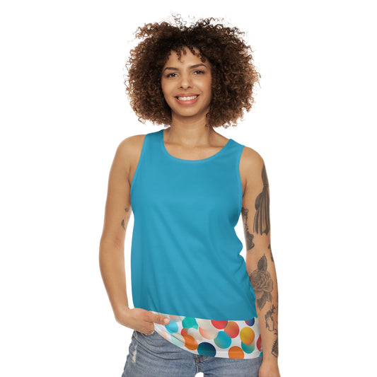 CIRCLES TURQ TRIM TANK