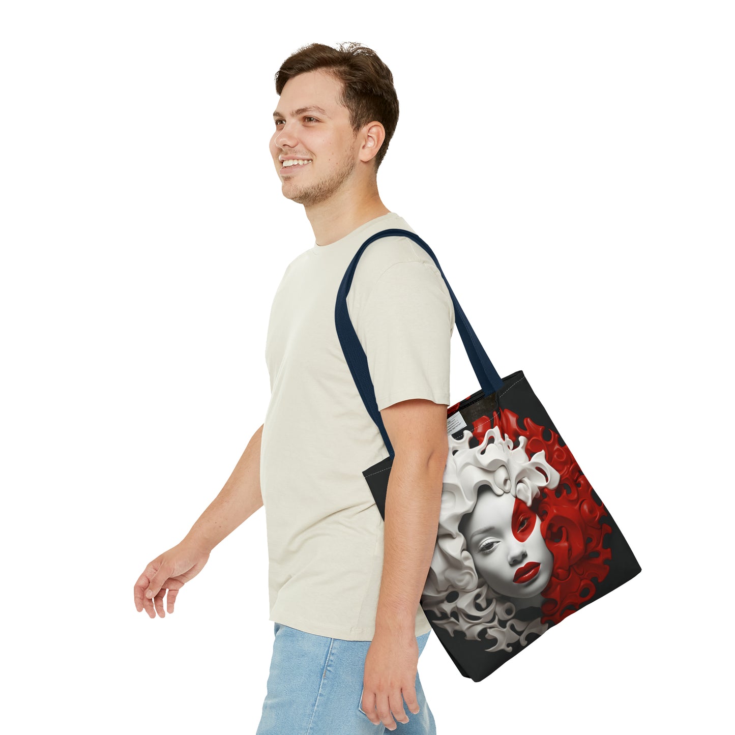 CRIMSON CURLS TOTE BAG