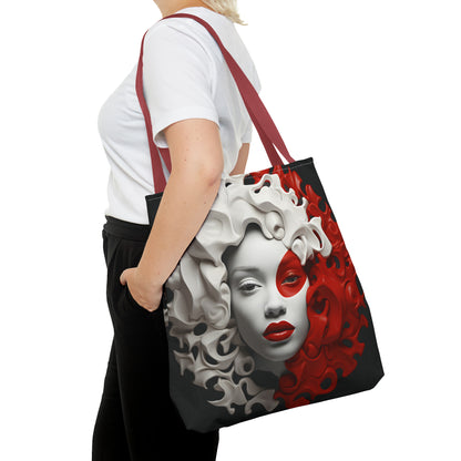 CRIMSON CURLS TOTE BAG
