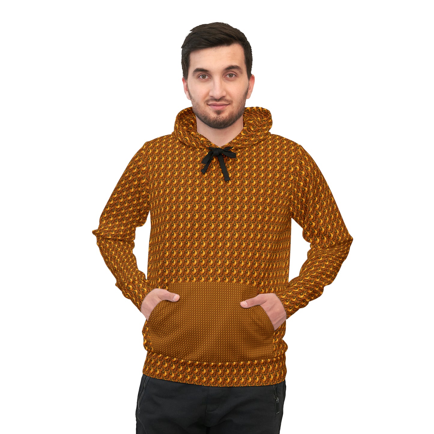UNI GOLD PAISLEY UNISEX PULLOVER HOODY ATHLETIC HOODIE