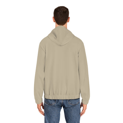 RUSTIC EYES LIGHT WEIGHT TAUPE ZIP HOODIE MEN'S