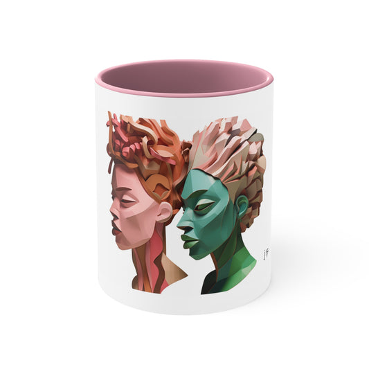 PAG SCULPTURED SISTERS CERAMIC MUG - 11OZ