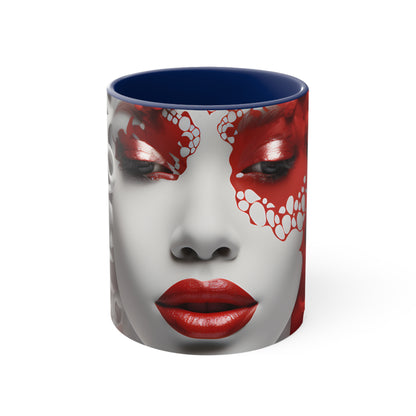 DEL LADY CRIMSON MUG CERAMIC - MUG 11OZ