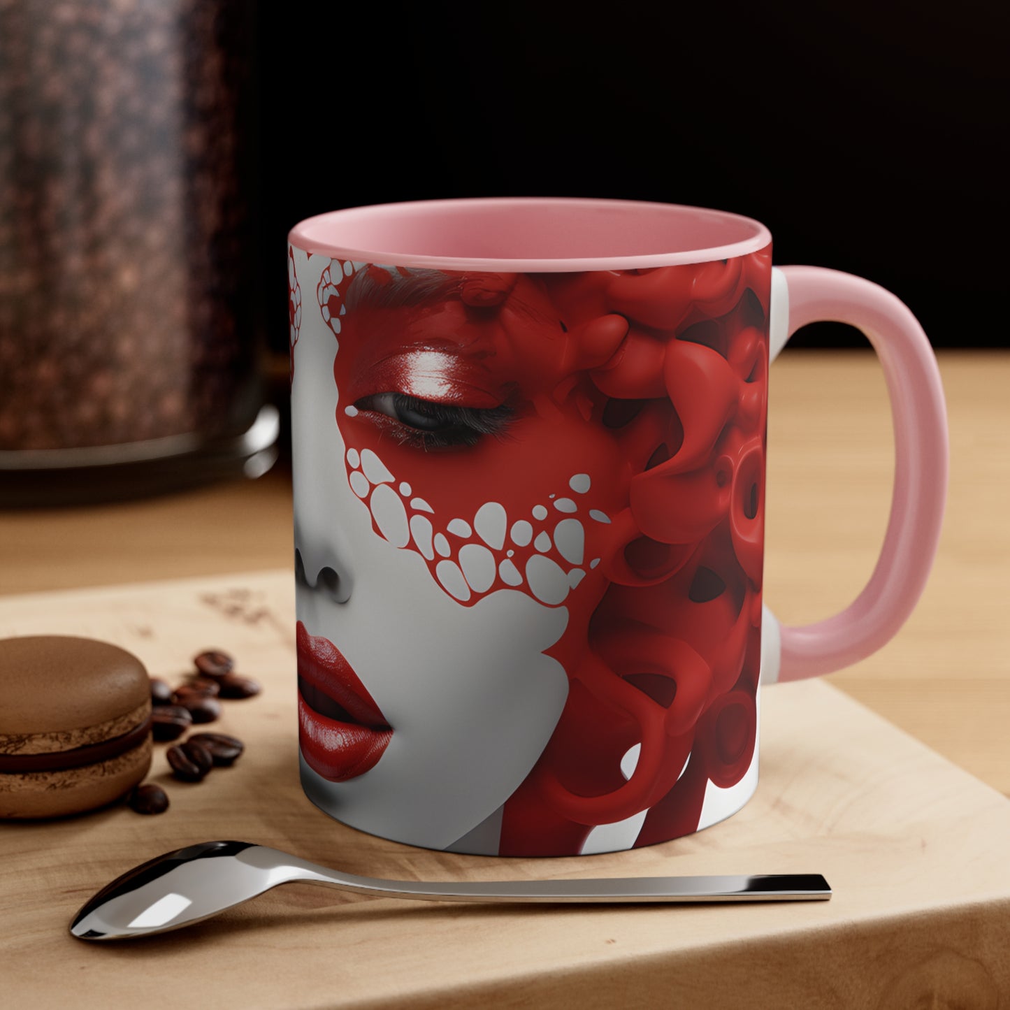 DEL LADY CRIMSON MUG CERAMIC - MUG 11OZ