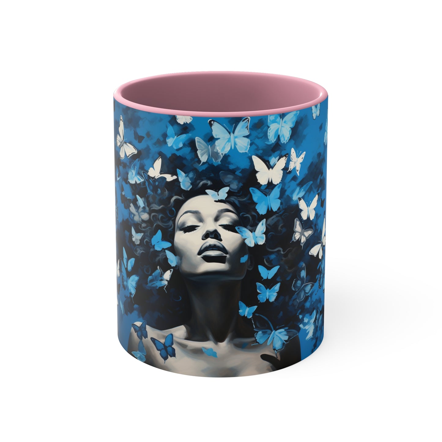 ZET BUTTERFLIES IN BLUE FOUNDERS' MUG CERAMIC - MUG 11OZ