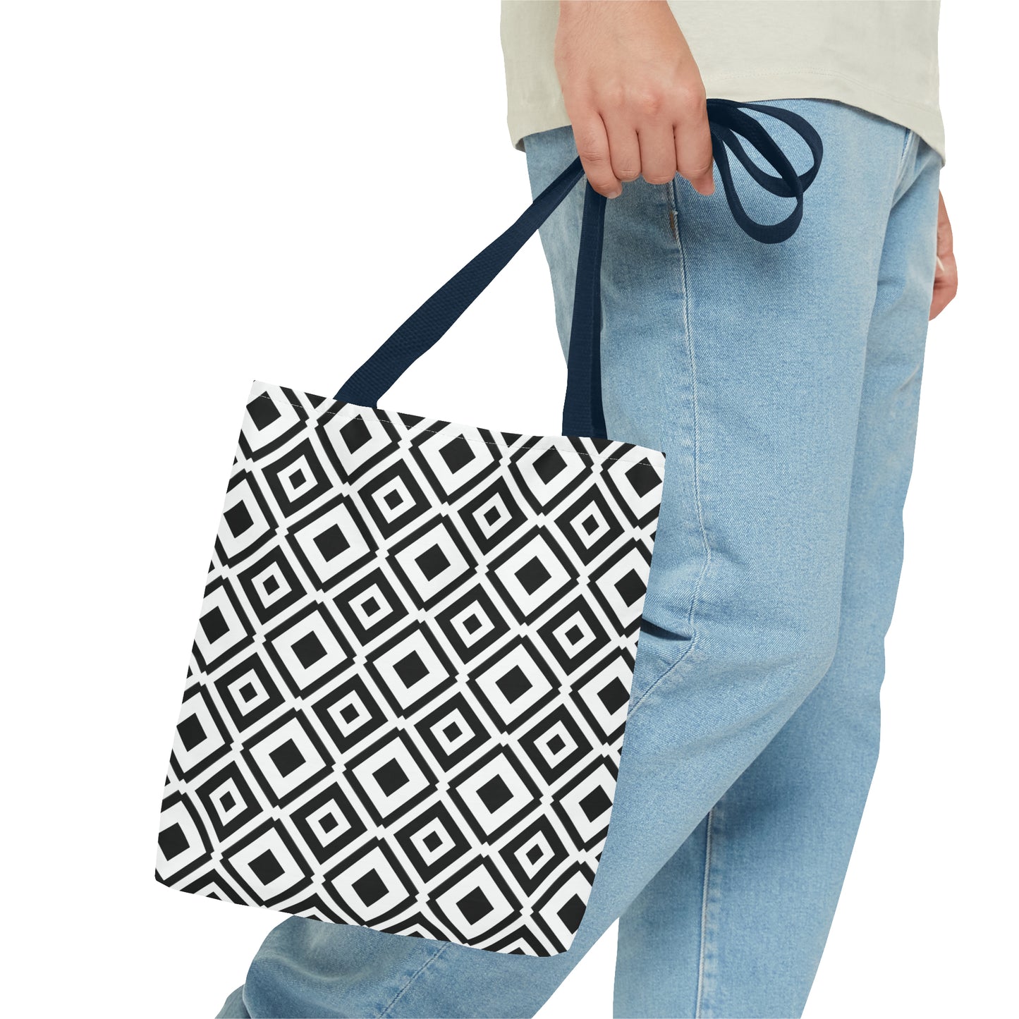 DIAMONDS BLACK WHITE TOTE BAG
