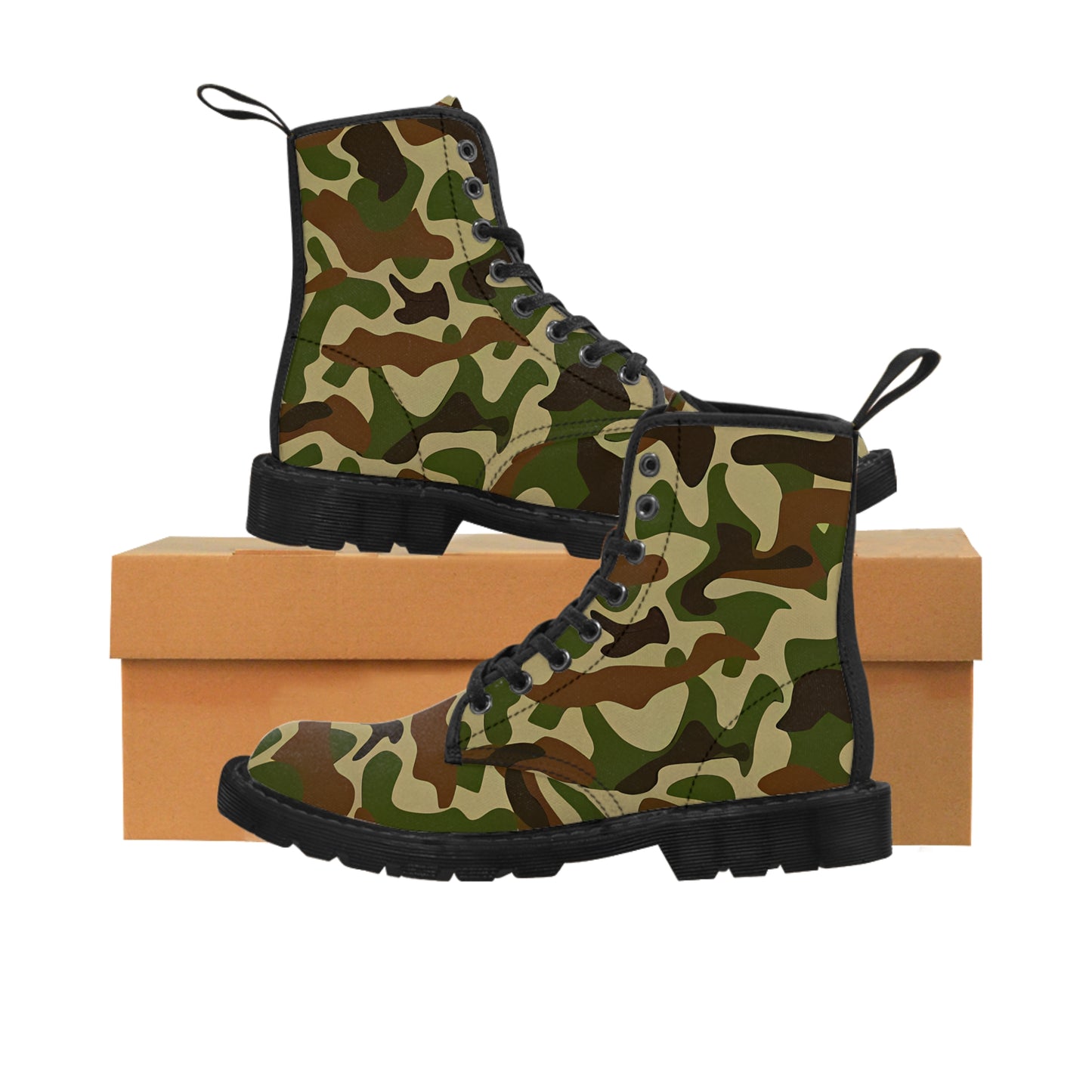 CAMOUFLAGE MEN'S CANVAS BOOTS